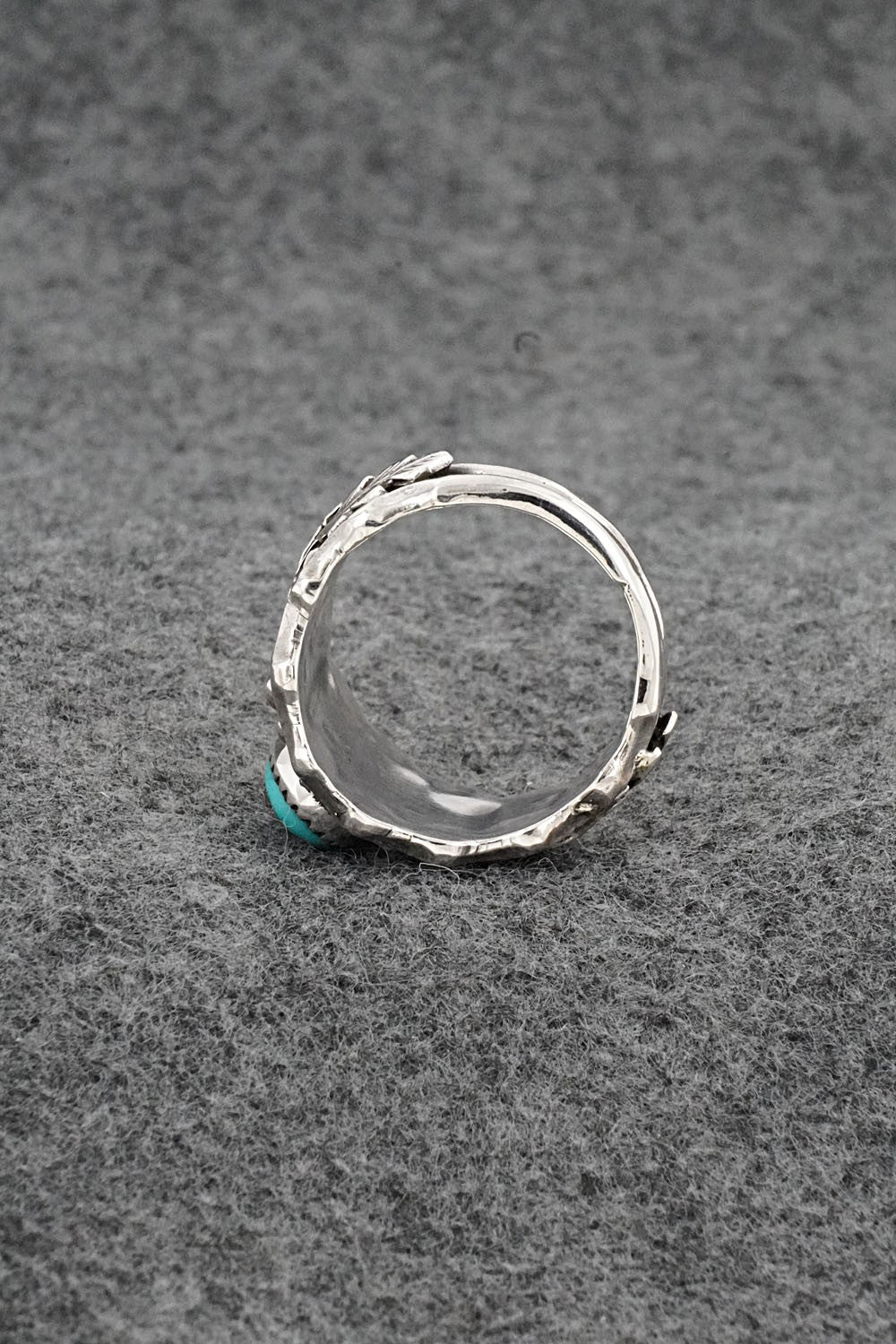 Turquoise & Sterling Silver Ring - Genevieve Francisco - Size 11