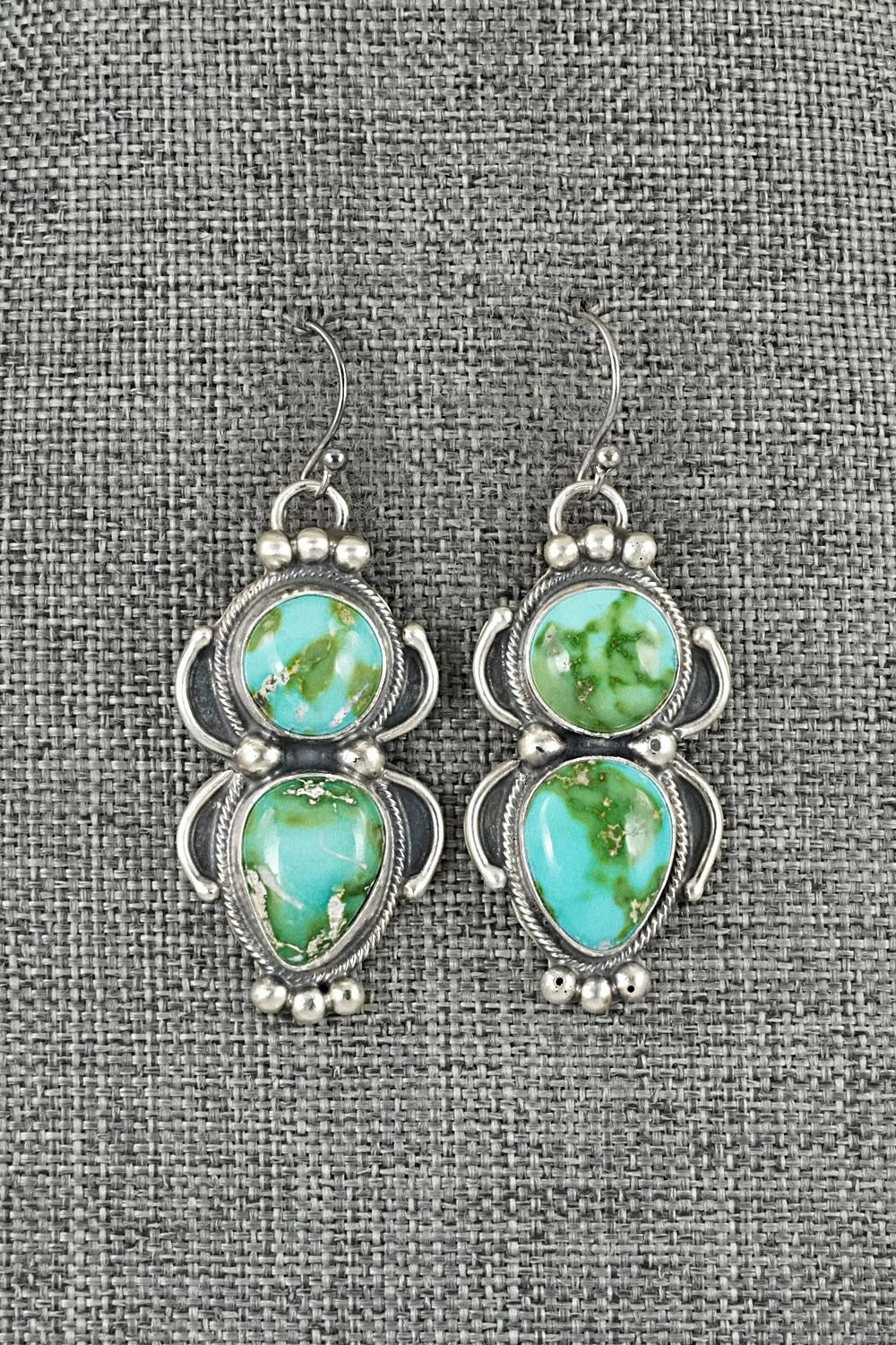 Turquoise & Sterling Silver Necklace and Earrings Set - Kathleen Livingston