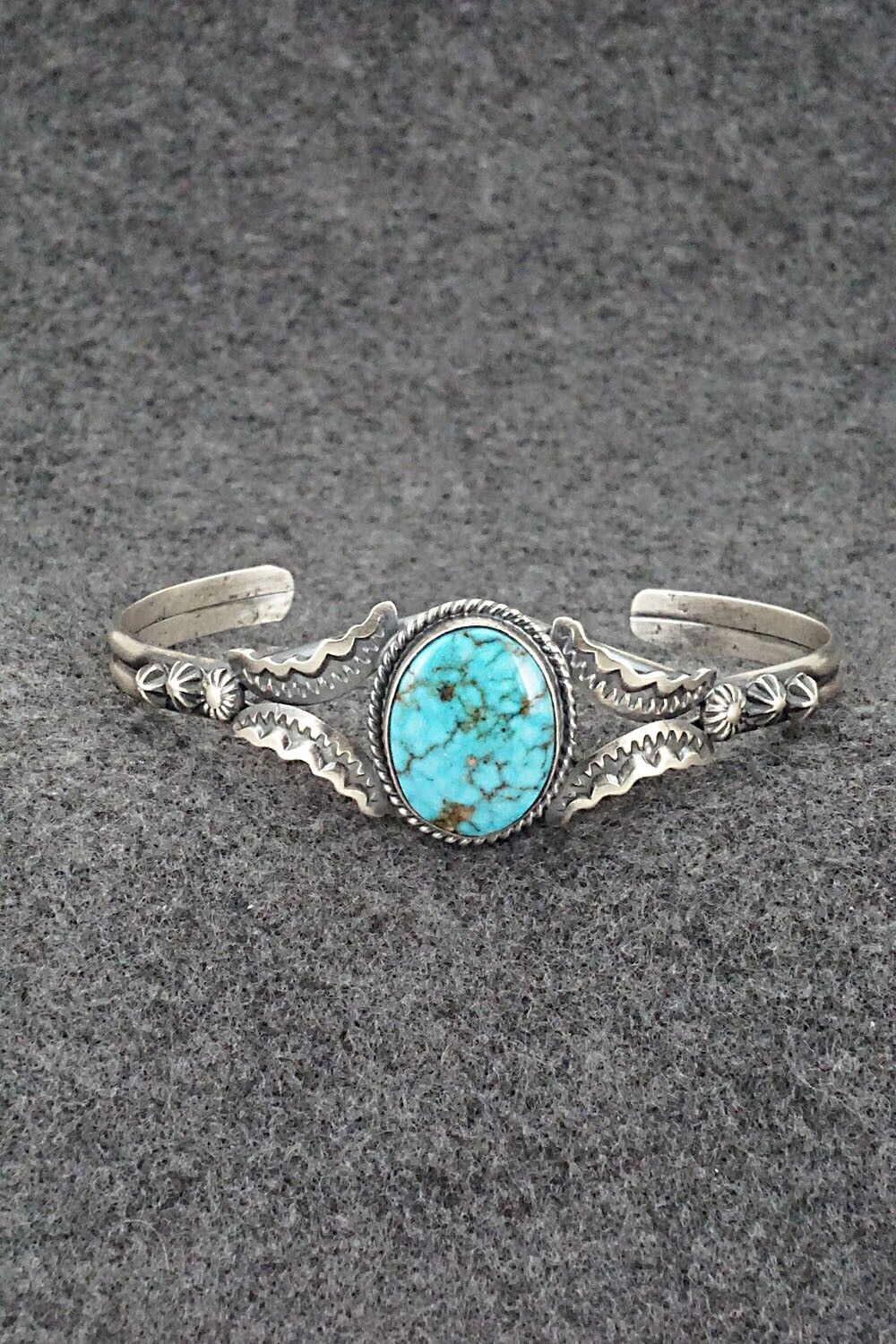 Turquoise & Sterling Silver Bracelet - Gilbert Tom