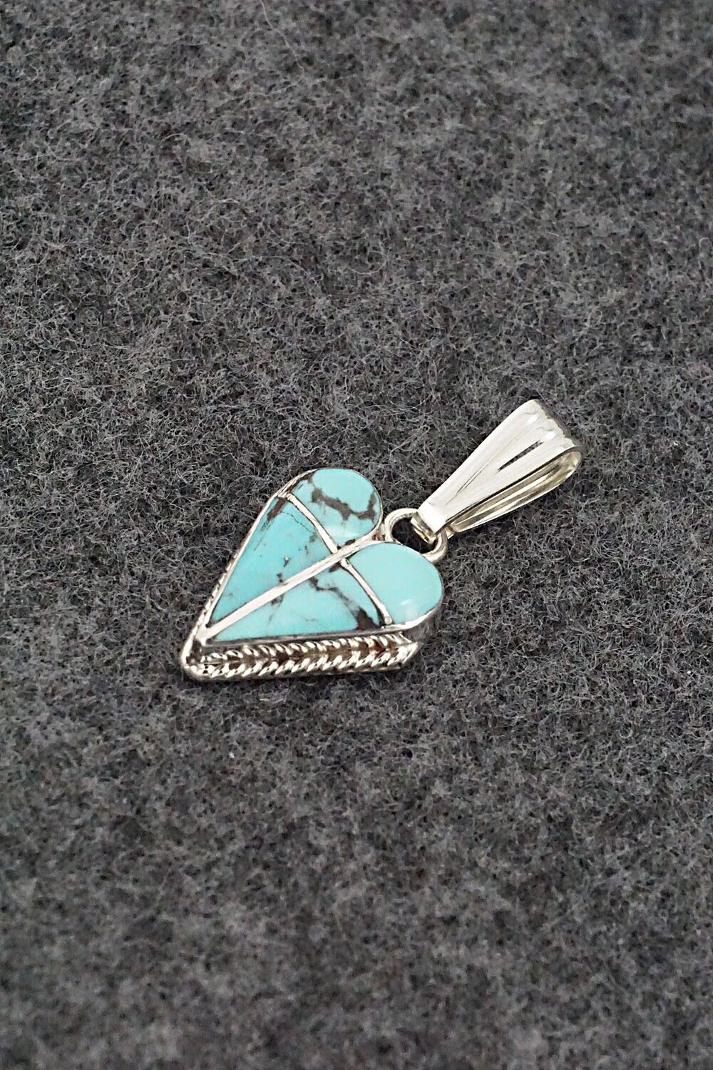 Turquoise & Sterling Silver Pendant - Velda Nastacio
