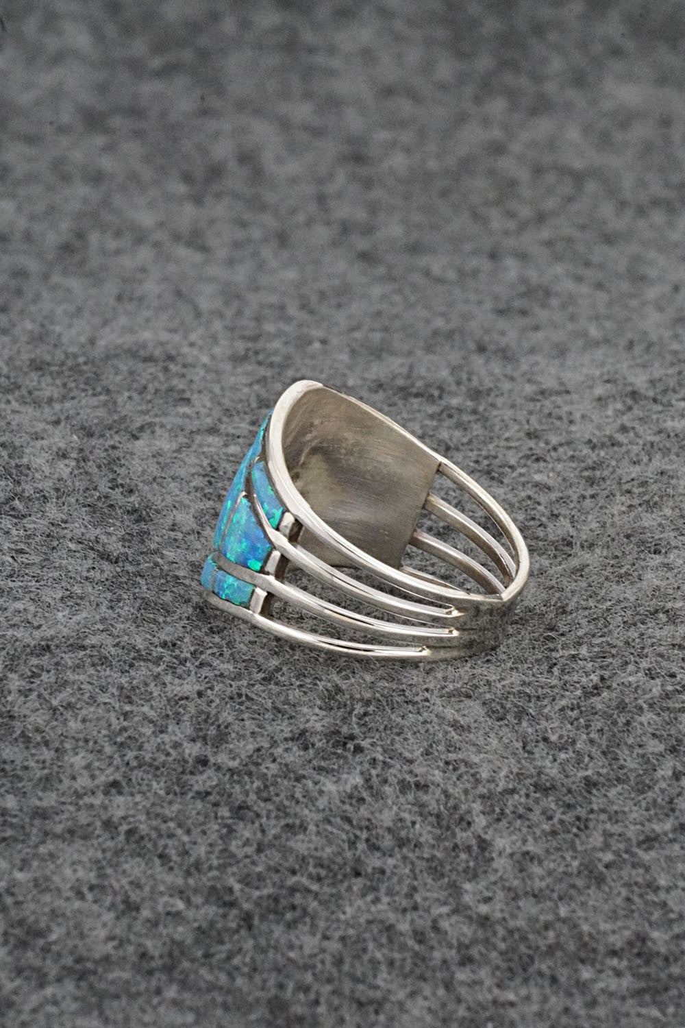 Opalite & Sterling Silver Ring - Andrew Enrico - Size 8
