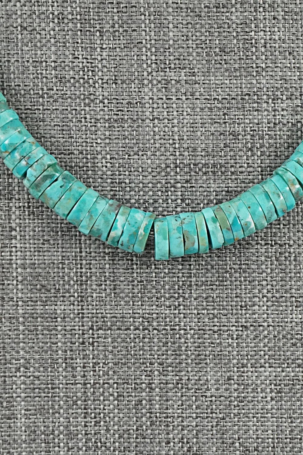 Turquoise & Sterling Silver Necklace 18" - Doreen Jake