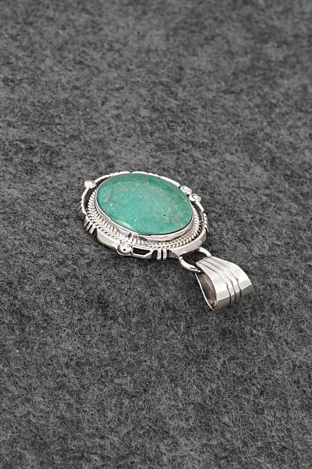 Turquoise & Sterling Silver Pendant - Marita Benally