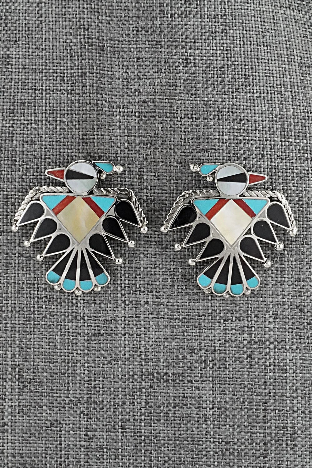 Multi-Stone & Sterling Silver Inlay Necklace Set - Adrian Wallace