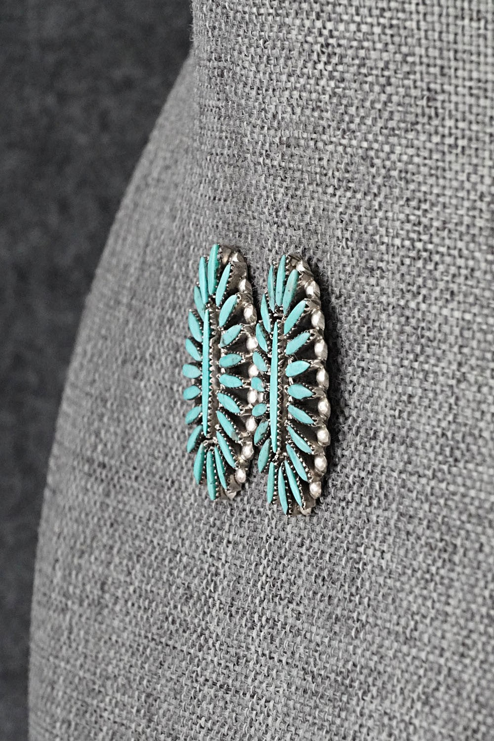 Turquoise & Sterling Silver Earrings - Lorena Peina