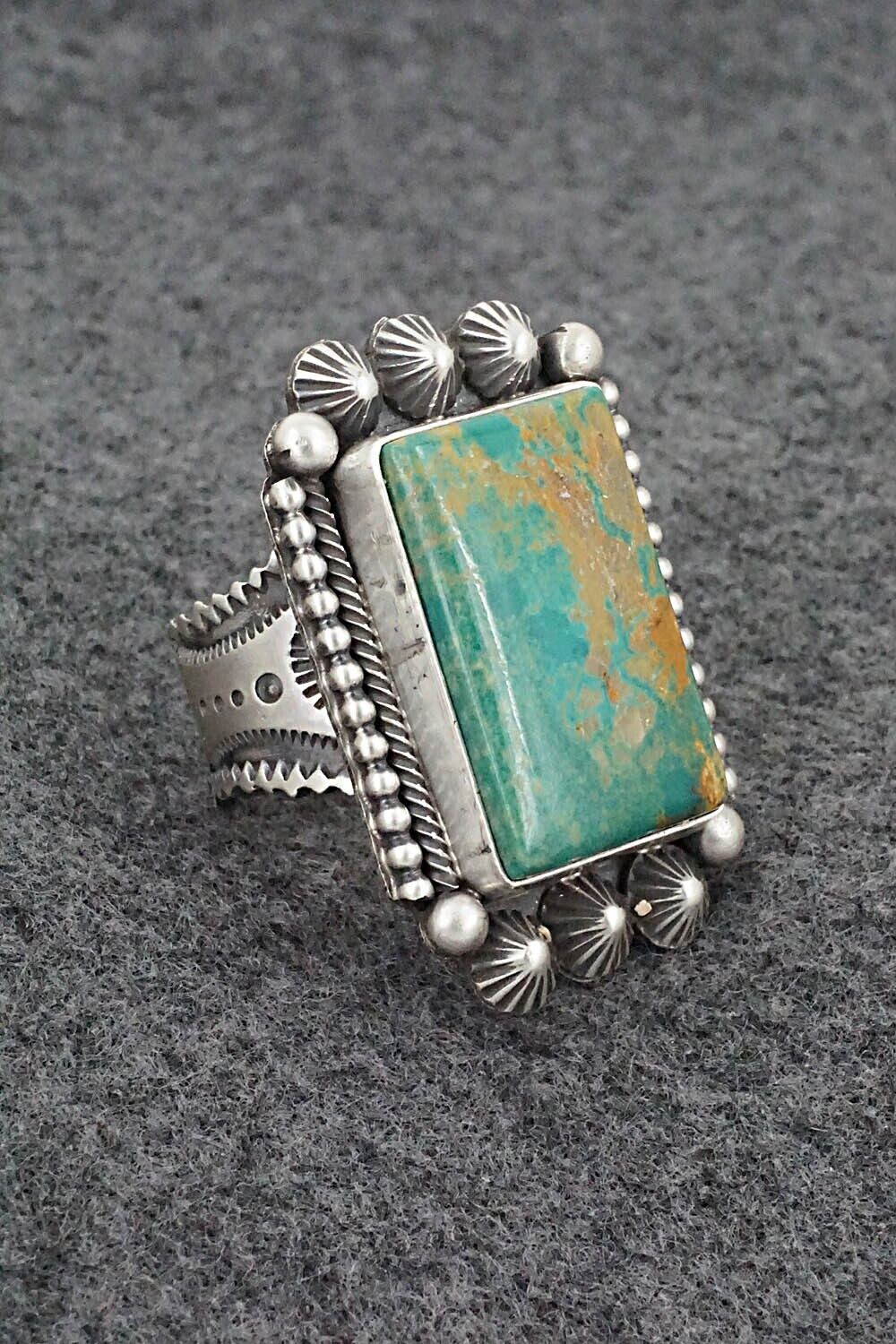 Turquoise & Sterling Silver Ring - Michael Calladitto - Size 8