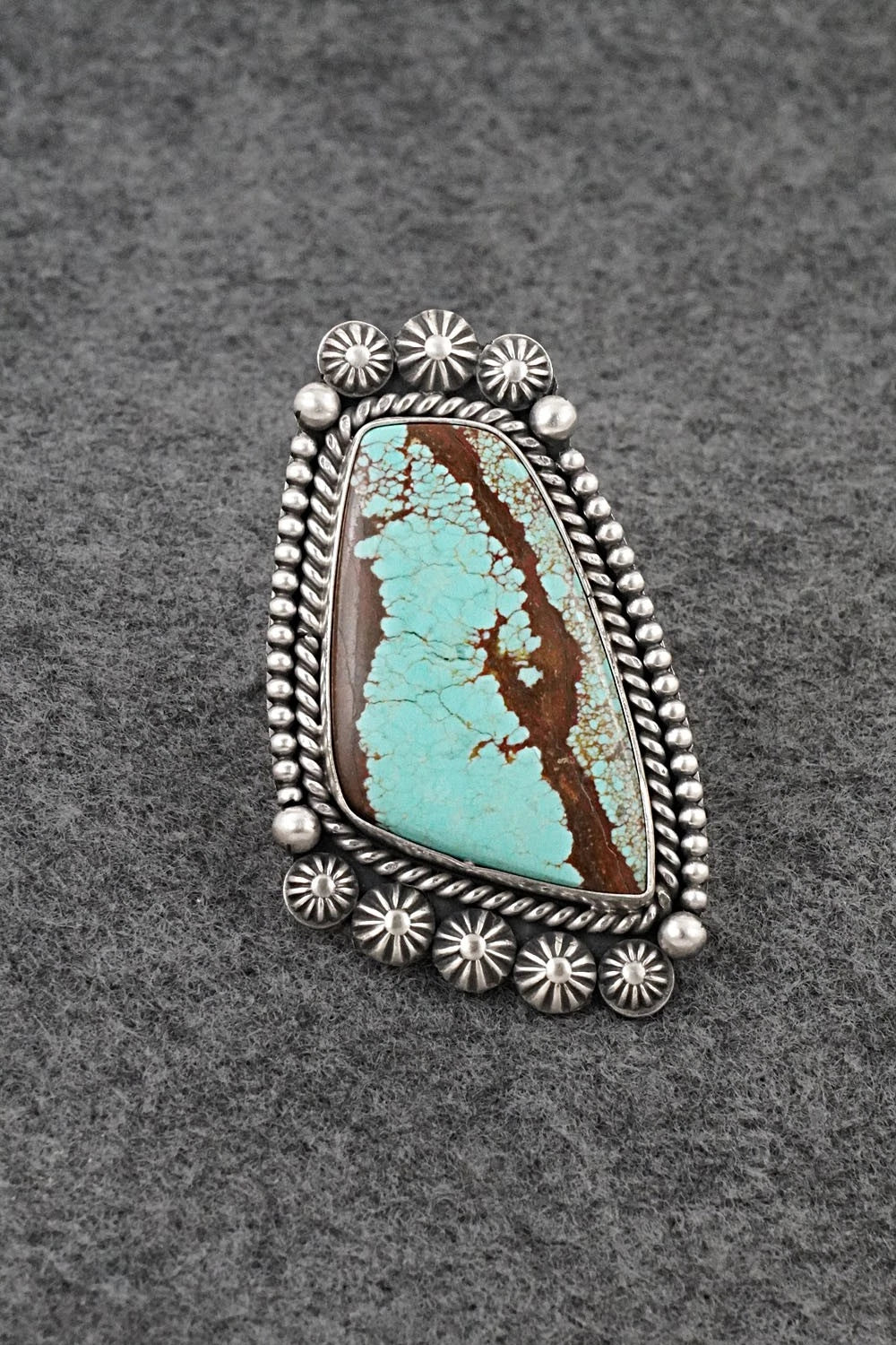Turquoise & Sterling Silver Ring - Michael Calladitto - Size 9