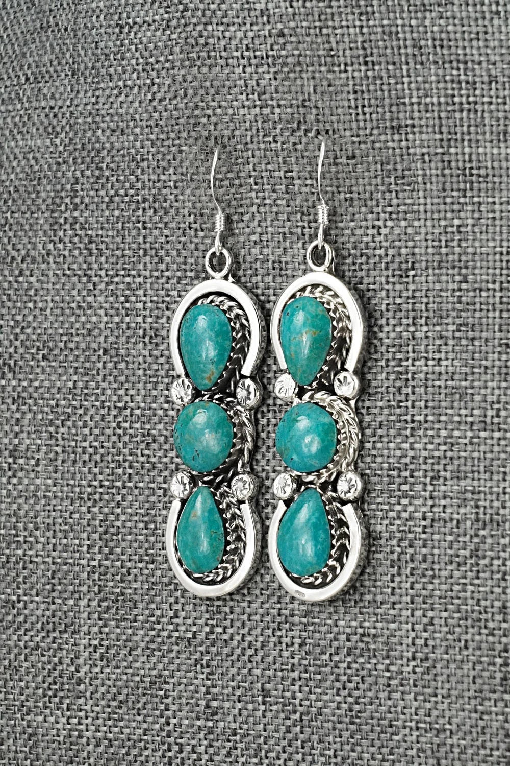 Turquoise & Sterling Silver Earrings - Marie Bahe