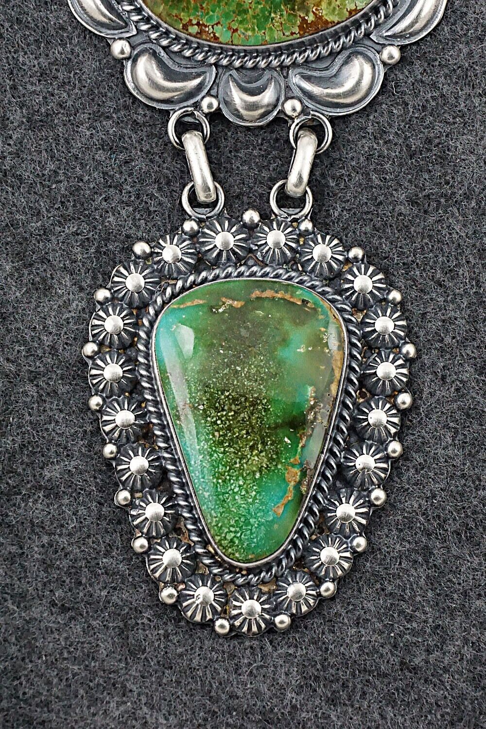 Turquoise & Sterling Silver Pendant - Raymond Delgarito