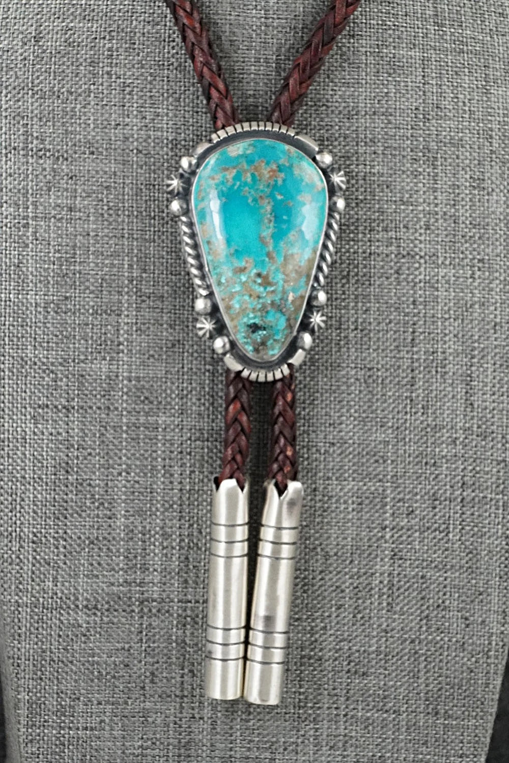 Turquoise & Sterling Silver Bolo Tie - Bob Becenti