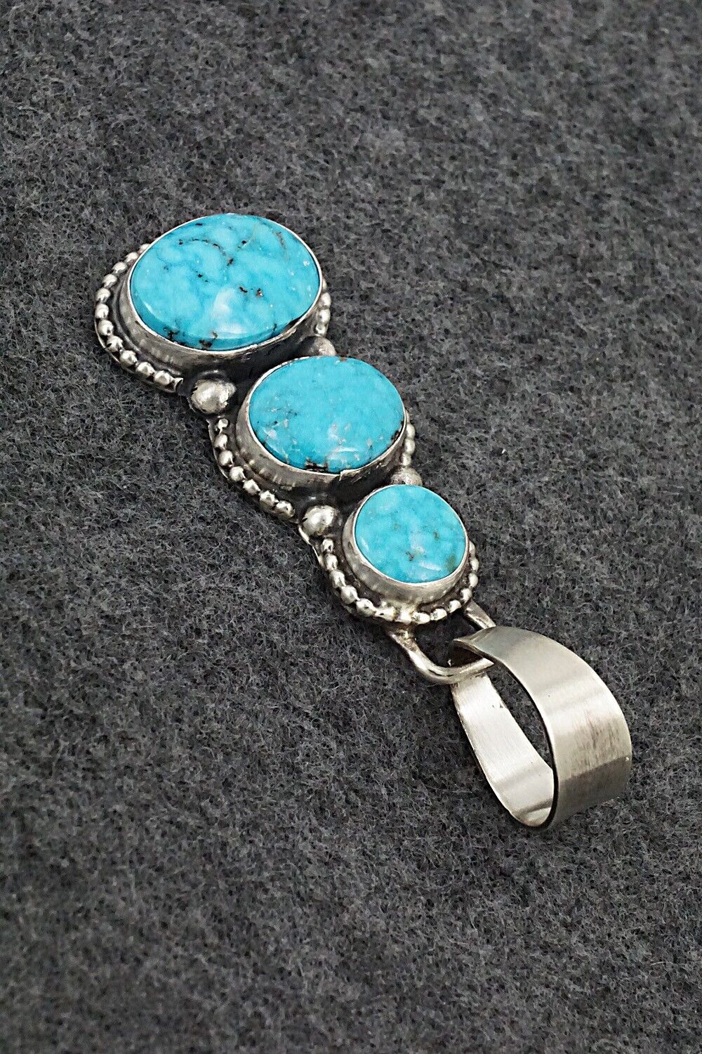 Turquoise & Sterling Silver Pendant - Bobby Johnson