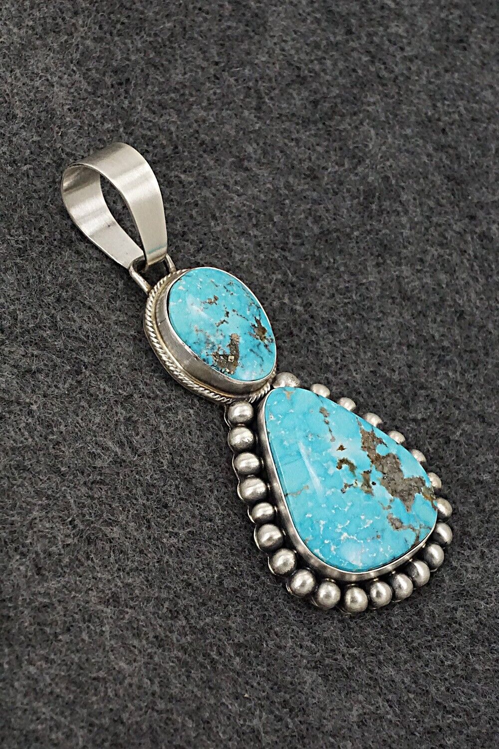 Turquoise & Sterling Silver Pendant - Bobby Johnson