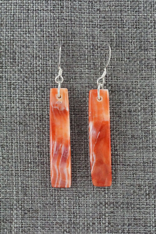 Spiny Oyster & Sterling Silver Earrings - Jesus Espino