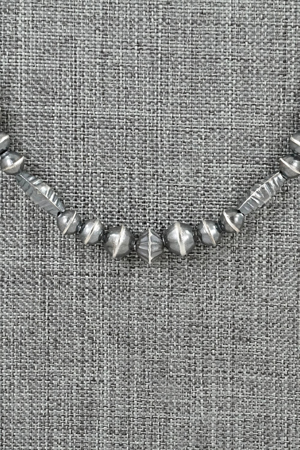 Sterling Silver Navajo Pearl Necklace 22" - Vintage