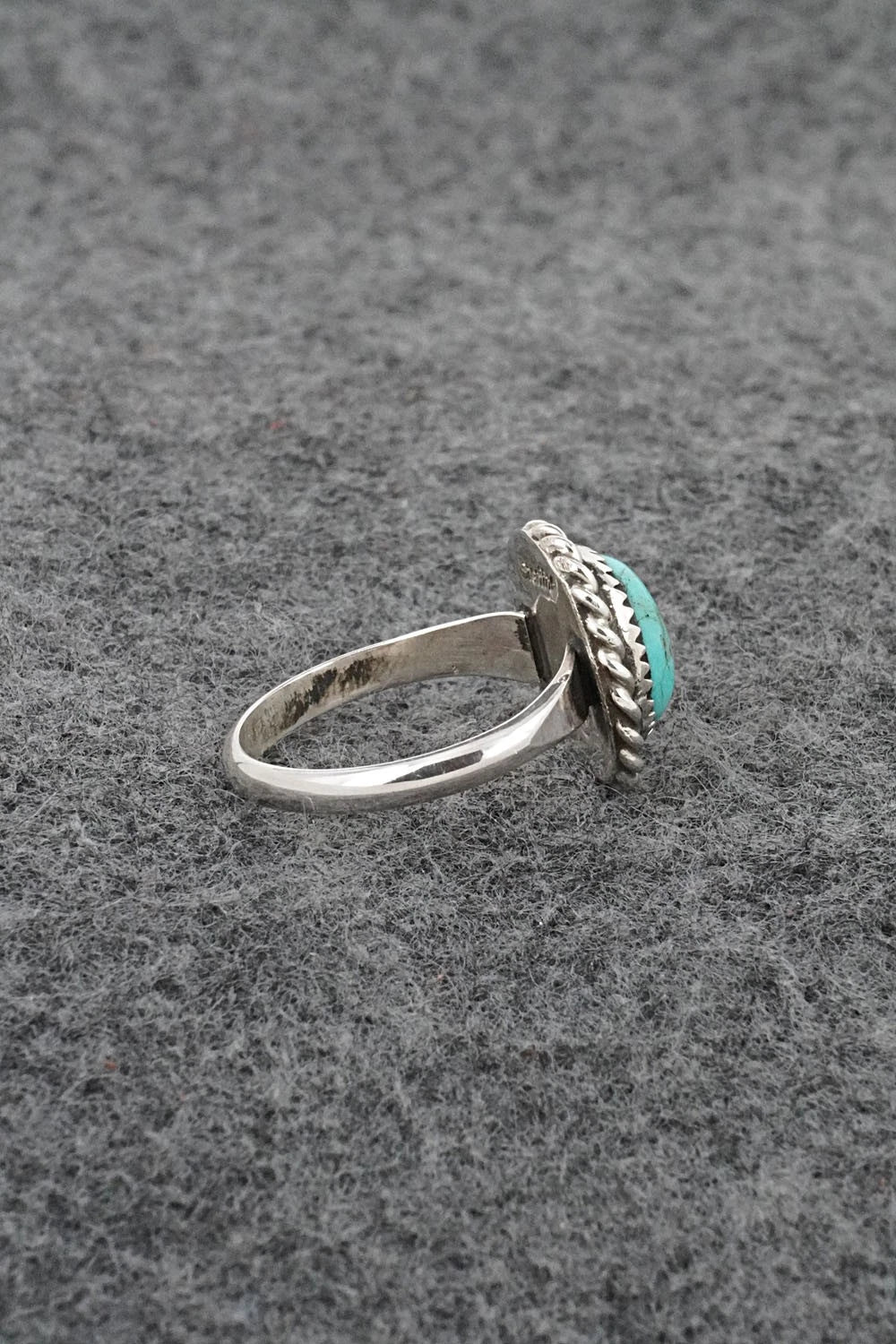 Turquoise & Sterling Silver Ring - Darius Arviso - Size 7.5