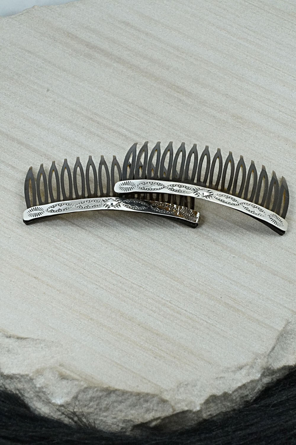Sterling Silver Hair Combs - Bertha Begay