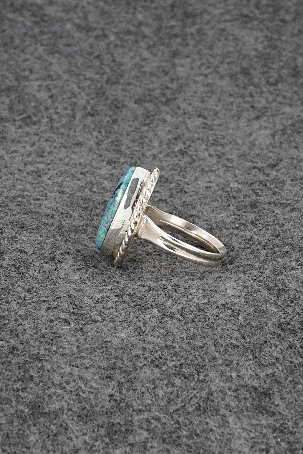 Turquoise & Sterling Silver Ring - Darius Arviso - Size 7.5