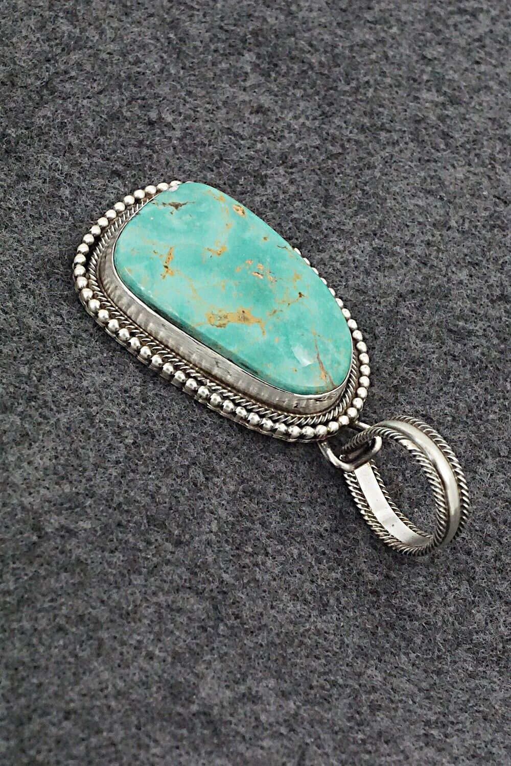 Turquoise & Sterling Silver Pendant - Kathleen Livingston