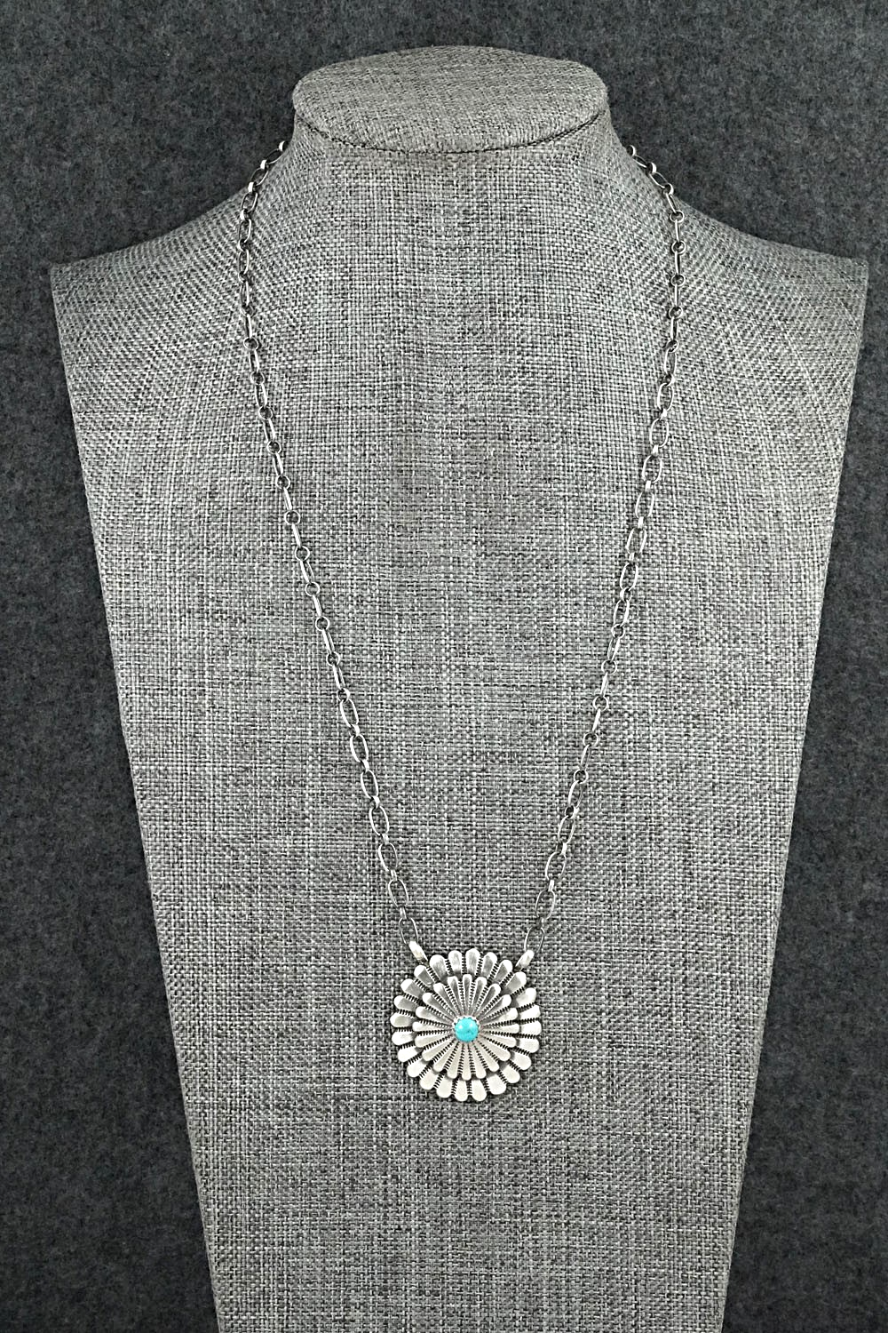 Turquoise & Sterling Silver Necklace - Sheldon Mariano