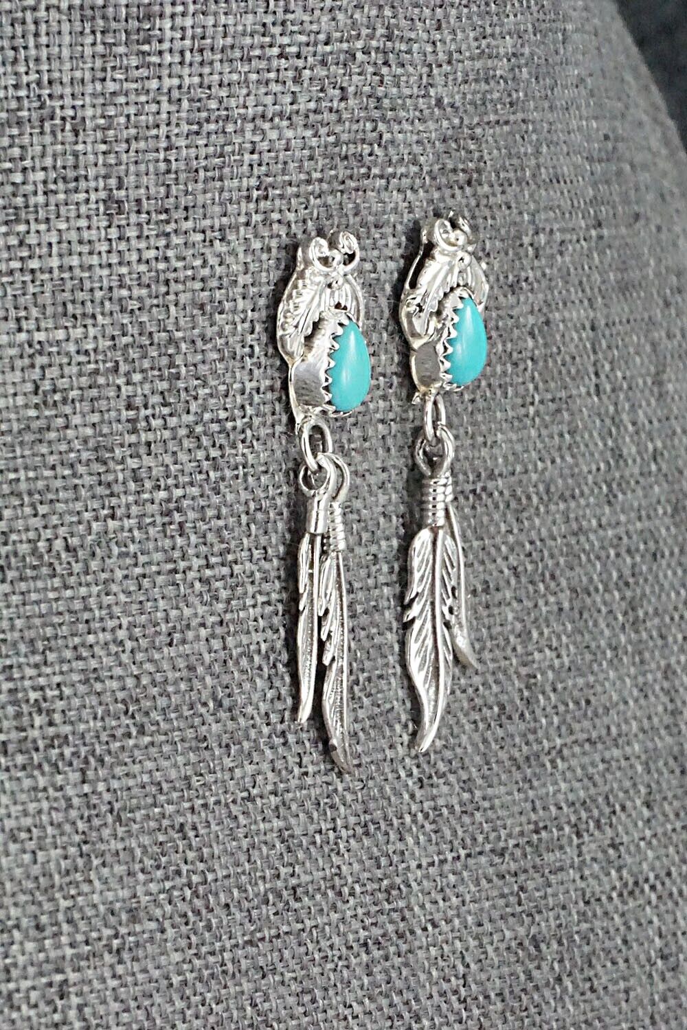 Turquoise and Sterling Silver Earrings - Sharon McCarthy