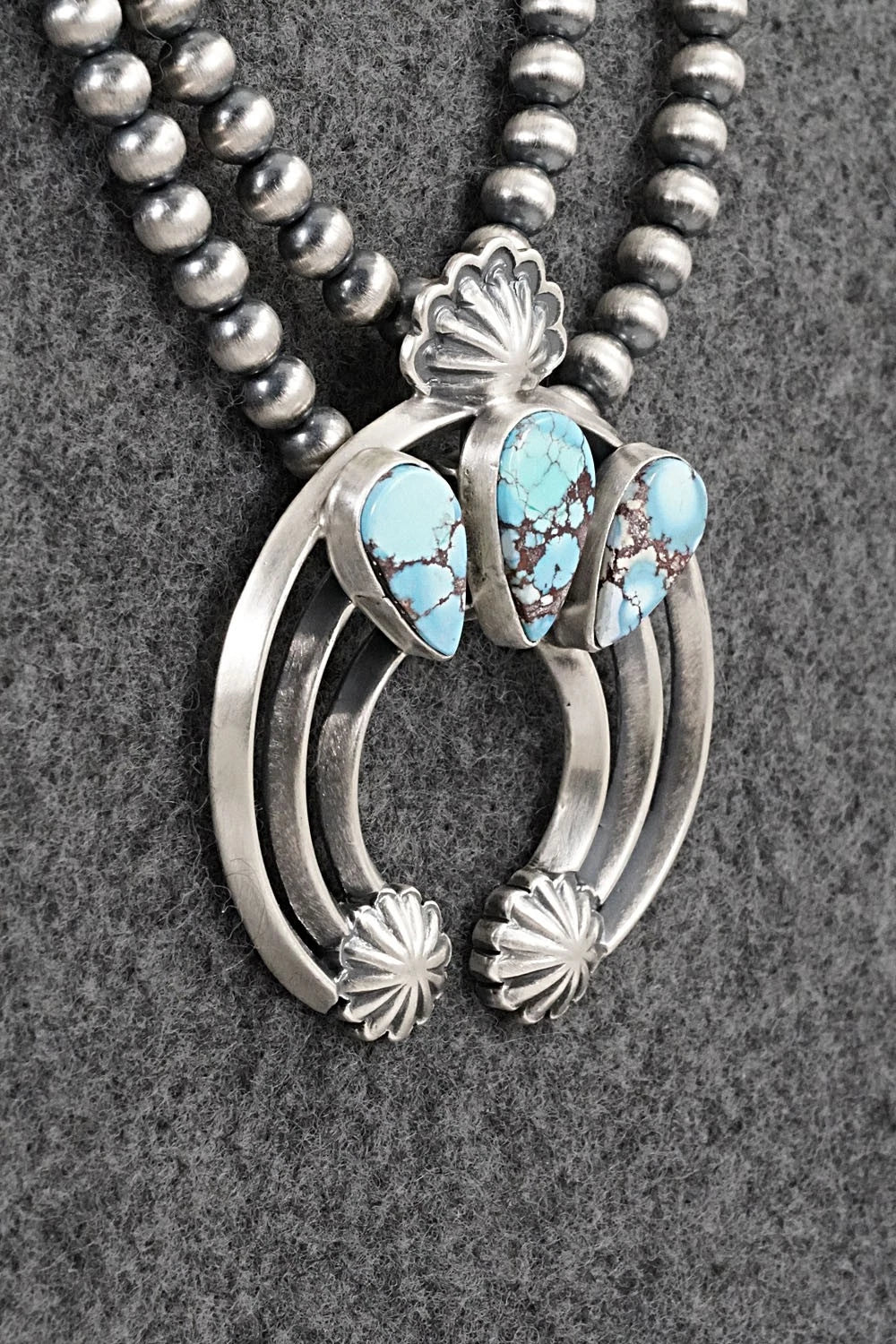 Turquoise & Sterling Silver Necklace - Davey Morgan