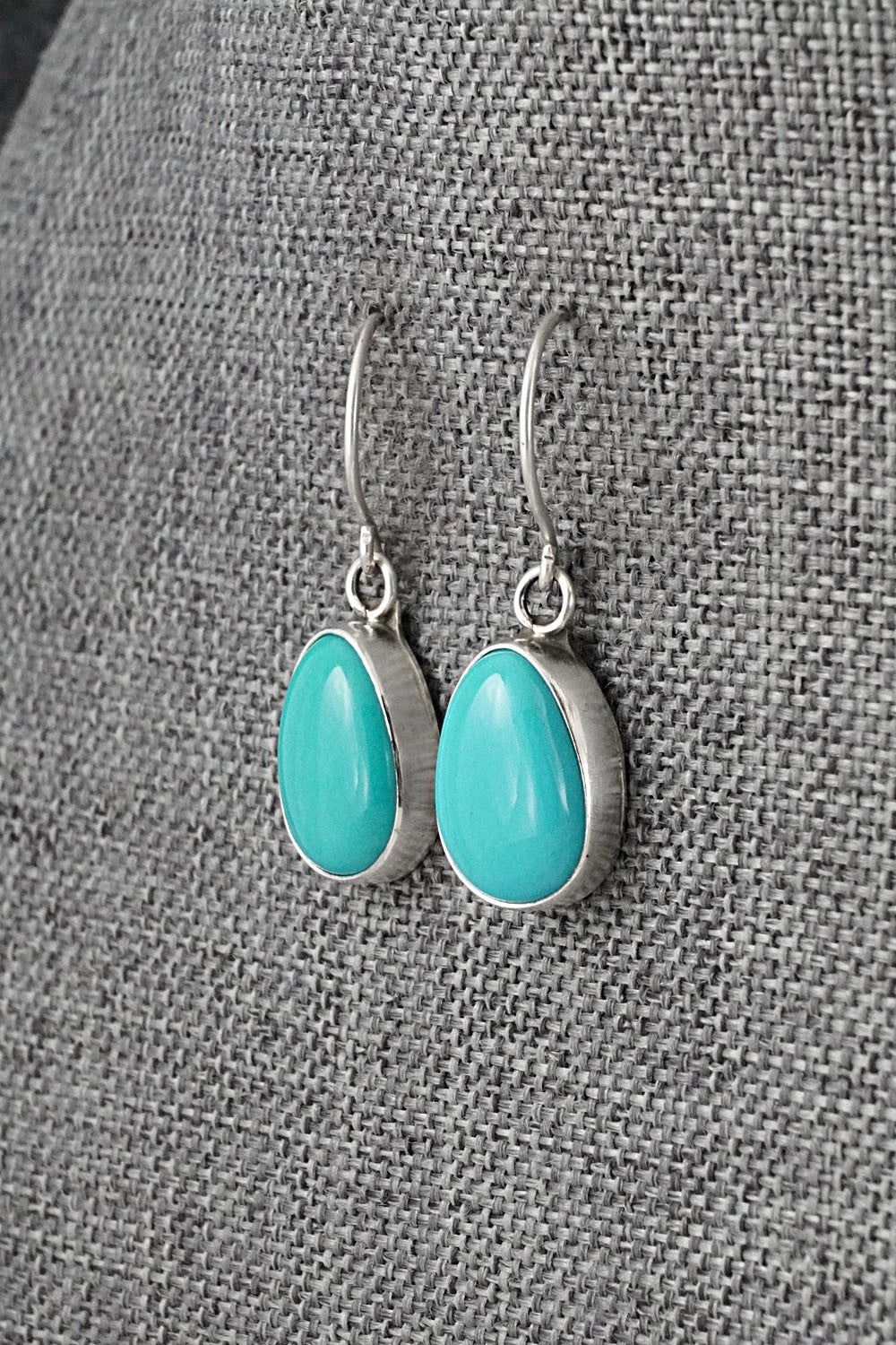 Turquoise & Sterling Silver Earrings - Rosemary Saunders