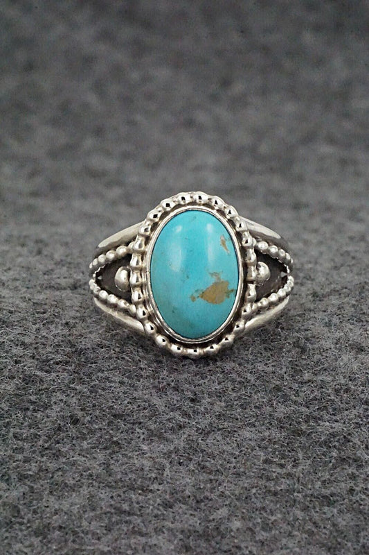 Turquoise & Sterling Silver Ring - Thomas Yazzie - Size 9