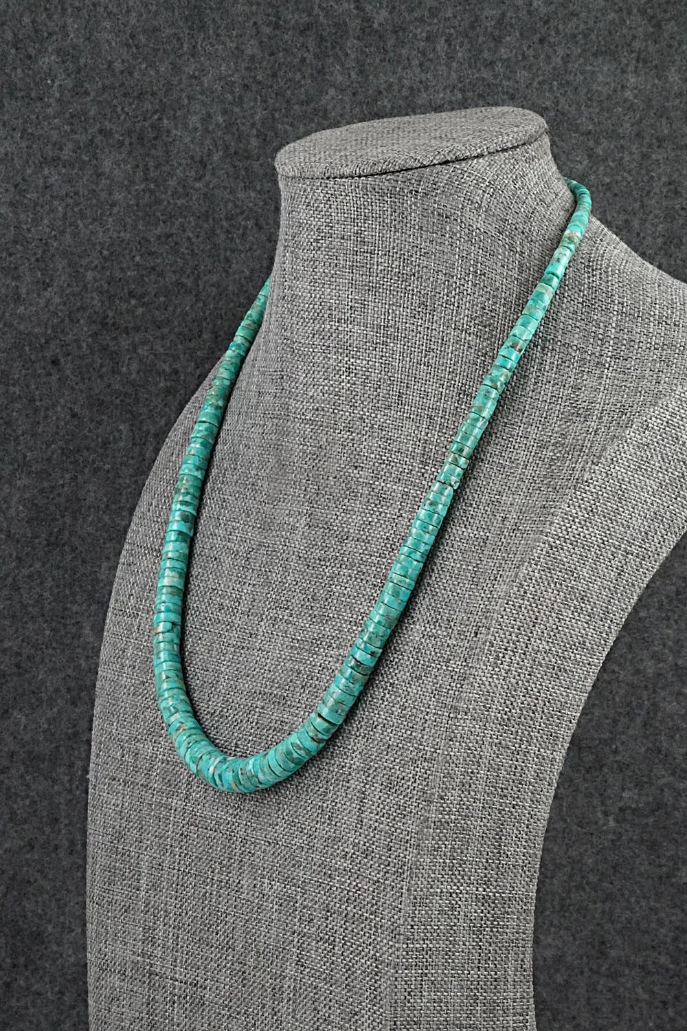 Turquoise & Sterling Silver Necklace 18" - Doreen Jake