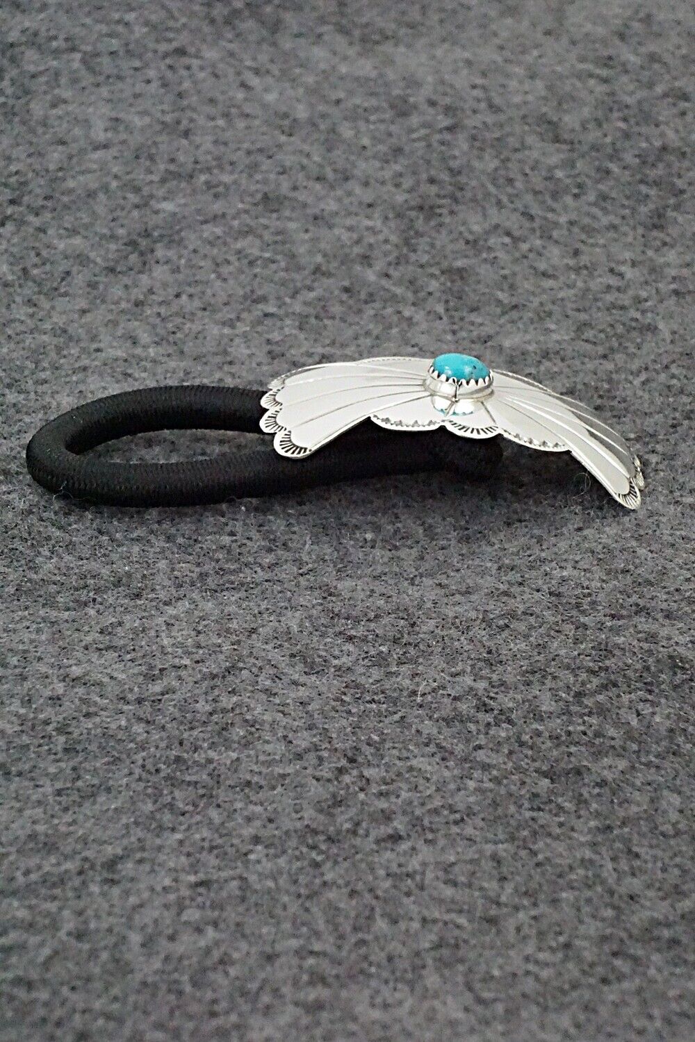 Turquoise & Sterling Silver Hair Tie - Phil Lynn