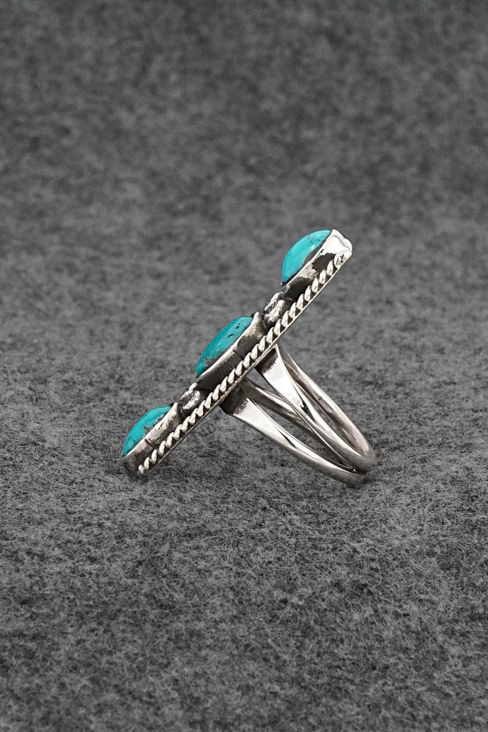 Turquoise & Sterling Silver Ring - Priscilla Reeder - Size 8