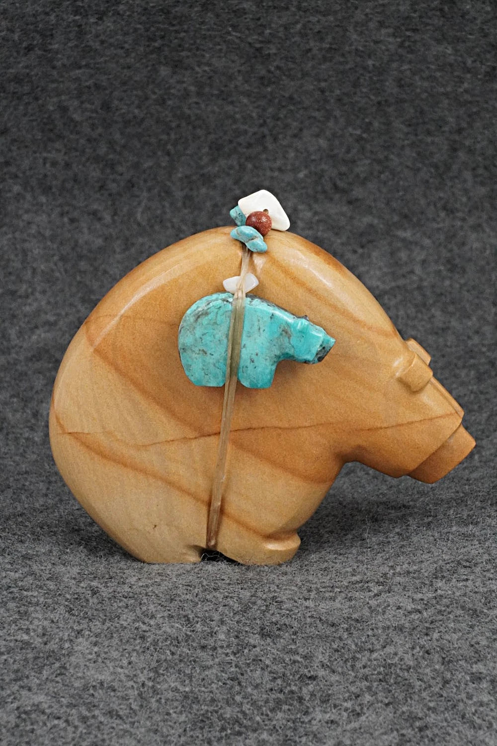 Bear with Cub Zuni Fetish Carving - Paulette & Farlan Quam