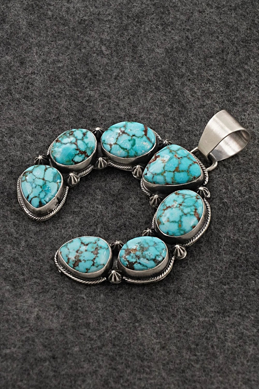 Turquoise & Sterling Silver Pendant - Bobby Johnson
