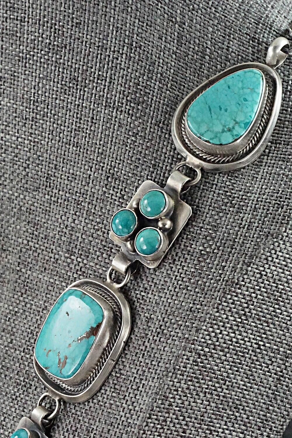 Turquoise & Sterling Silver Necklace Set - Raymond Delgarito