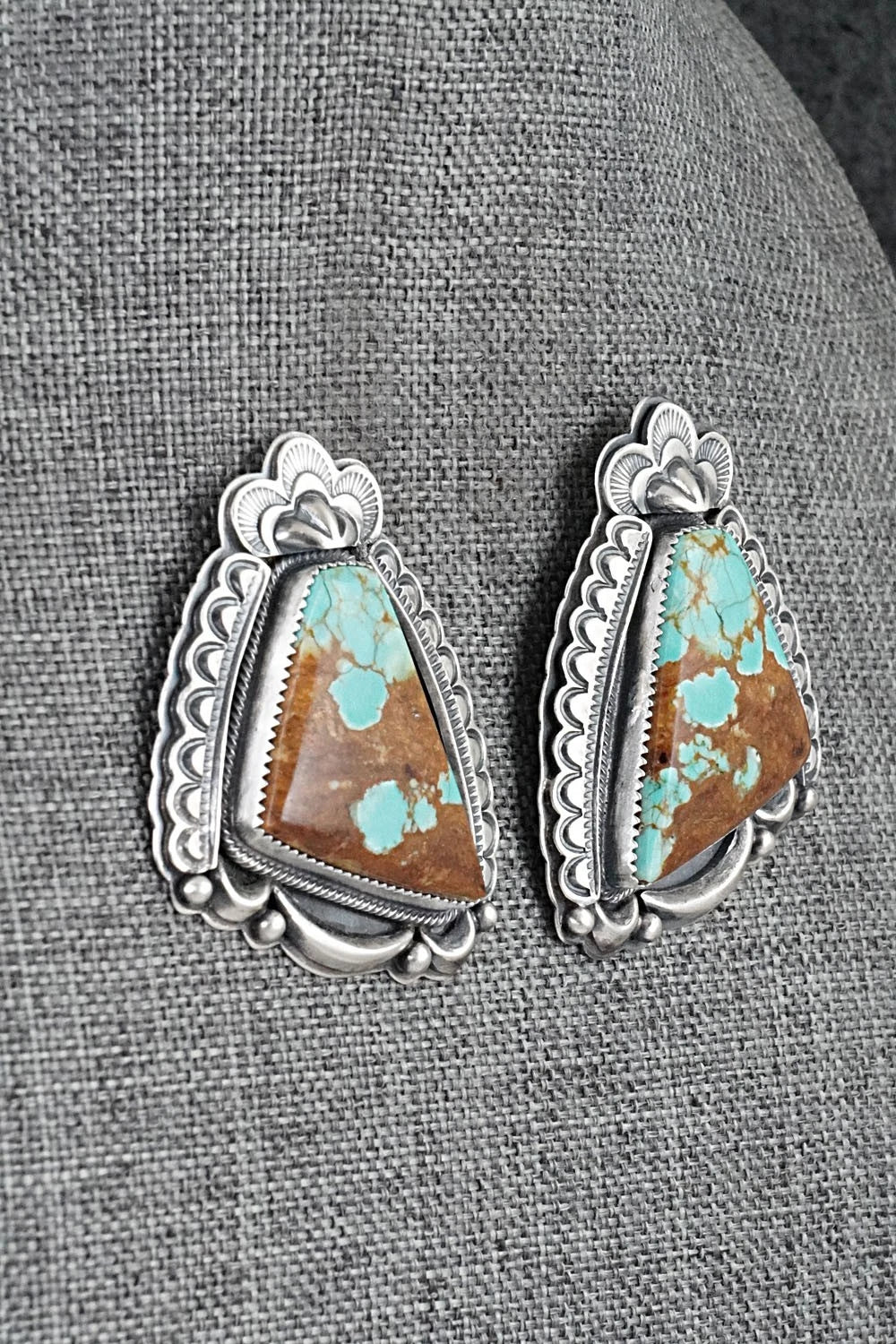 Turquoise & Sterling Silver Necklace and Earrings Set - Randy Boyd