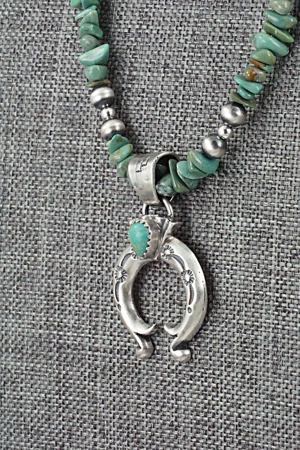 Turquoise & Sterling Silver Necklace 18" - Louise Joe