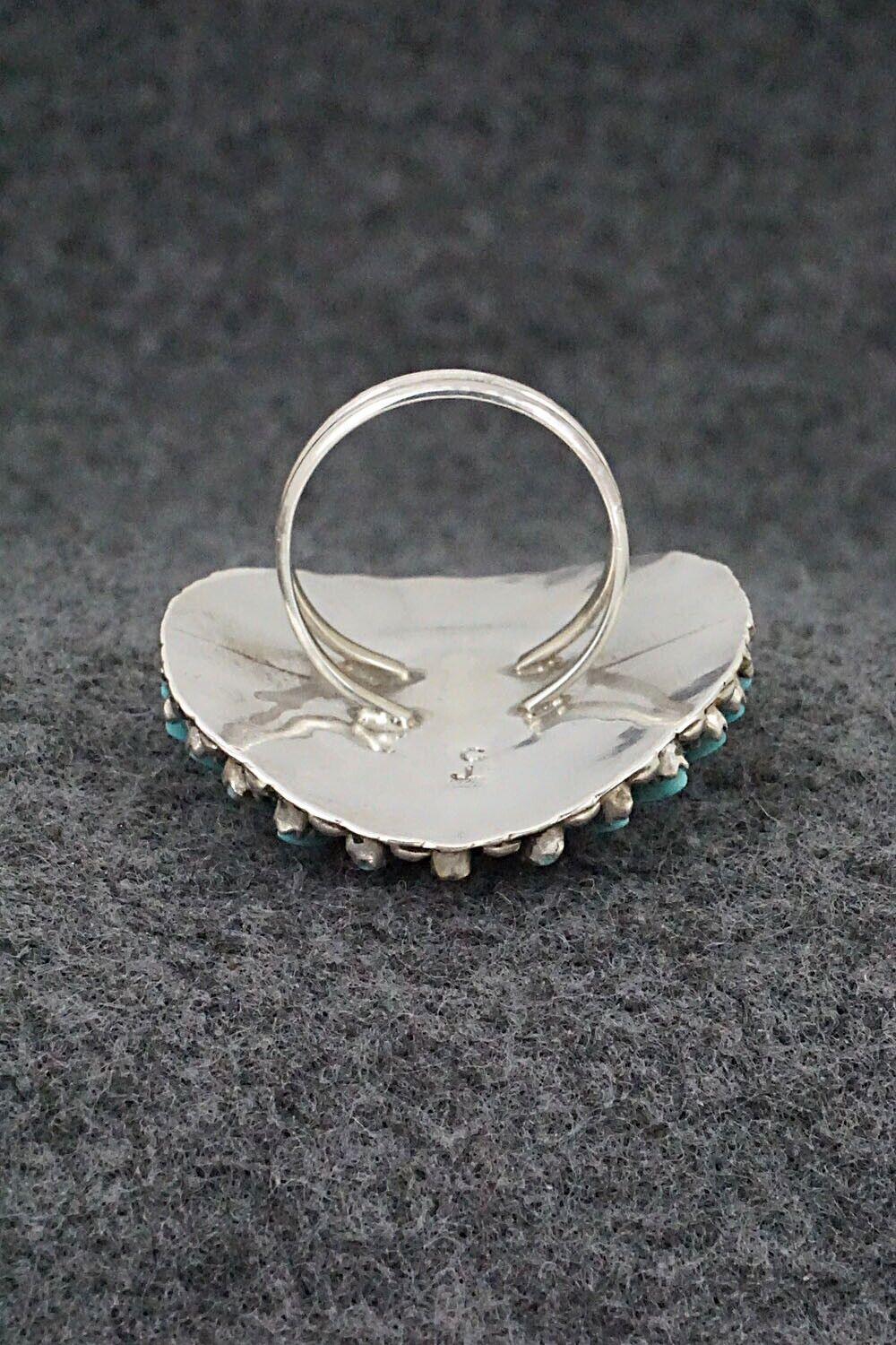 Turquoise & Sterling Silver Ring - Charlie John - Size 7