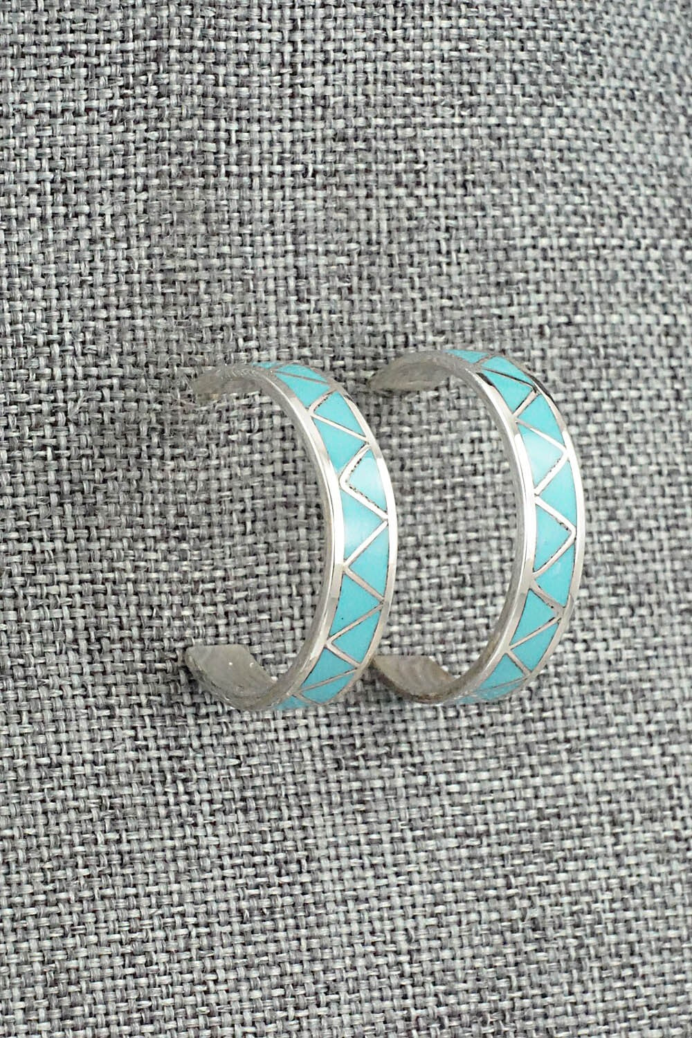 Turquoise & Sterling Silver Earrings - Claudine Haloo