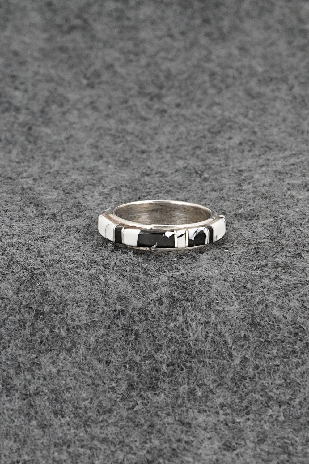 White Buffalo & Sterling Silver Ring - Terrance Panteah - Size 7