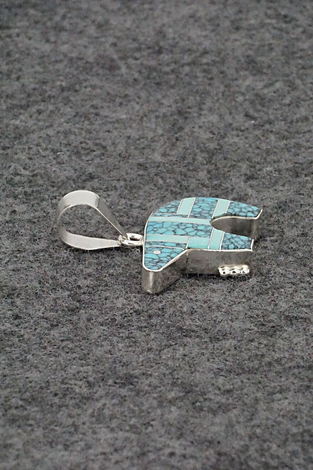Turquoise & Sterling Silver Pendant - Edison Yazzie