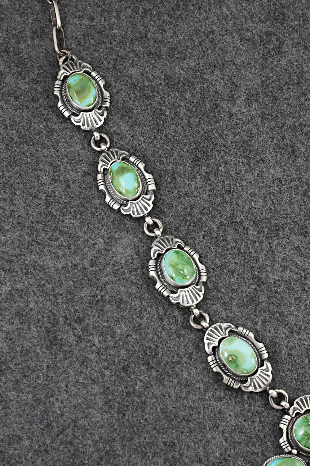 Turquoise & Sterling Silver Necklace and Earrings Set - Jackson Hoskie