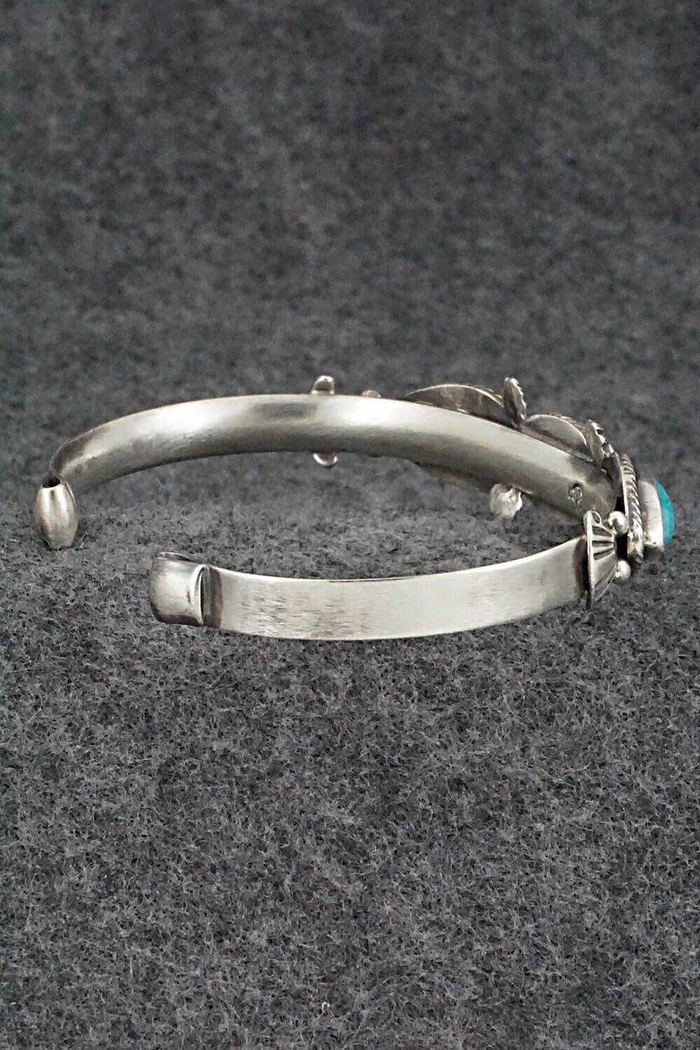 Turquoise, Coral & Sterling Silver Bracelet - Bobby Platero