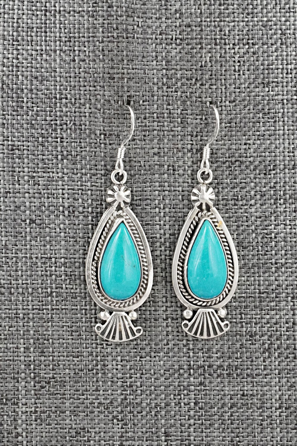 Turquoise & Sterling Silver Earrings - Verley Betone