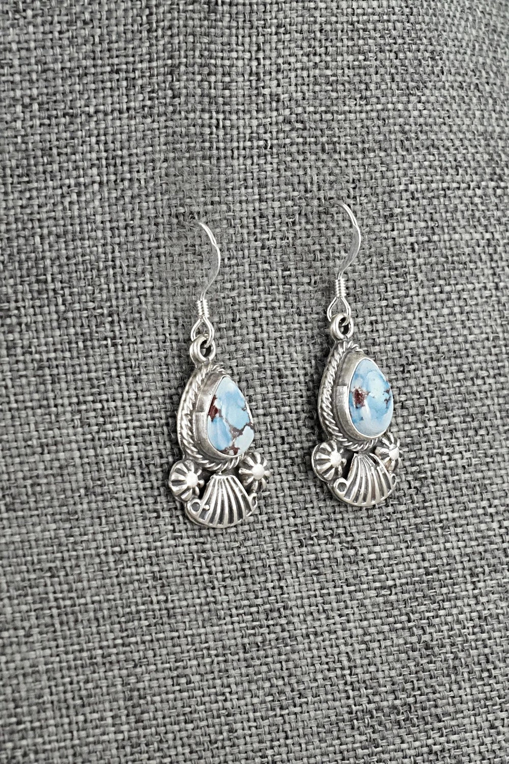 Turquoise & Sterling Silver Earrings - Verley Betone