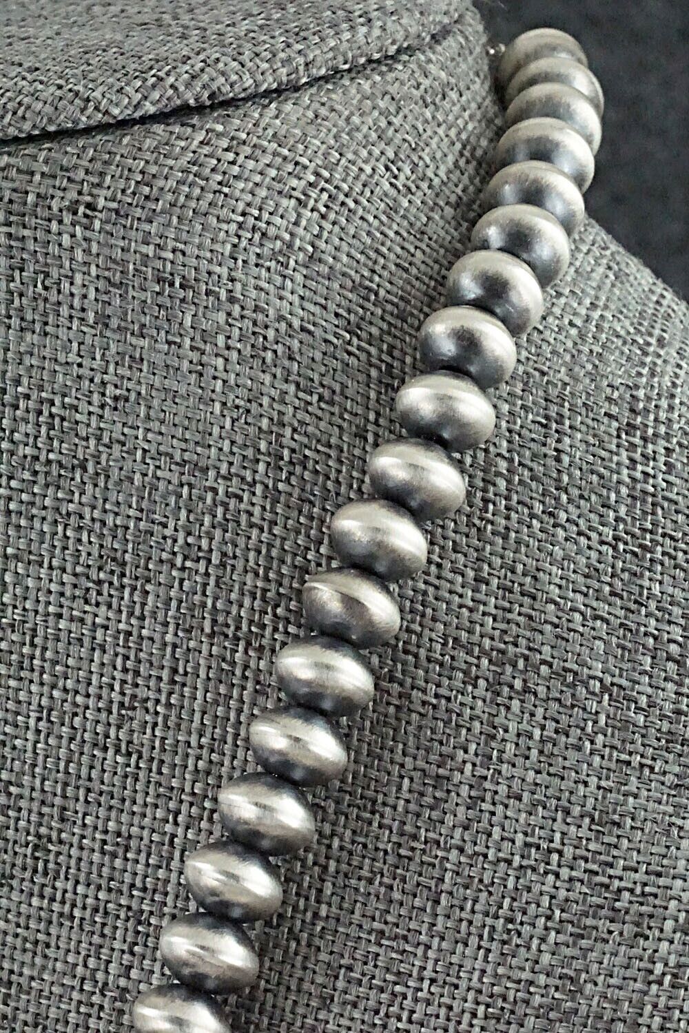 Sterling Silver Navajo Pearl Necklace - Dorinda Mariano