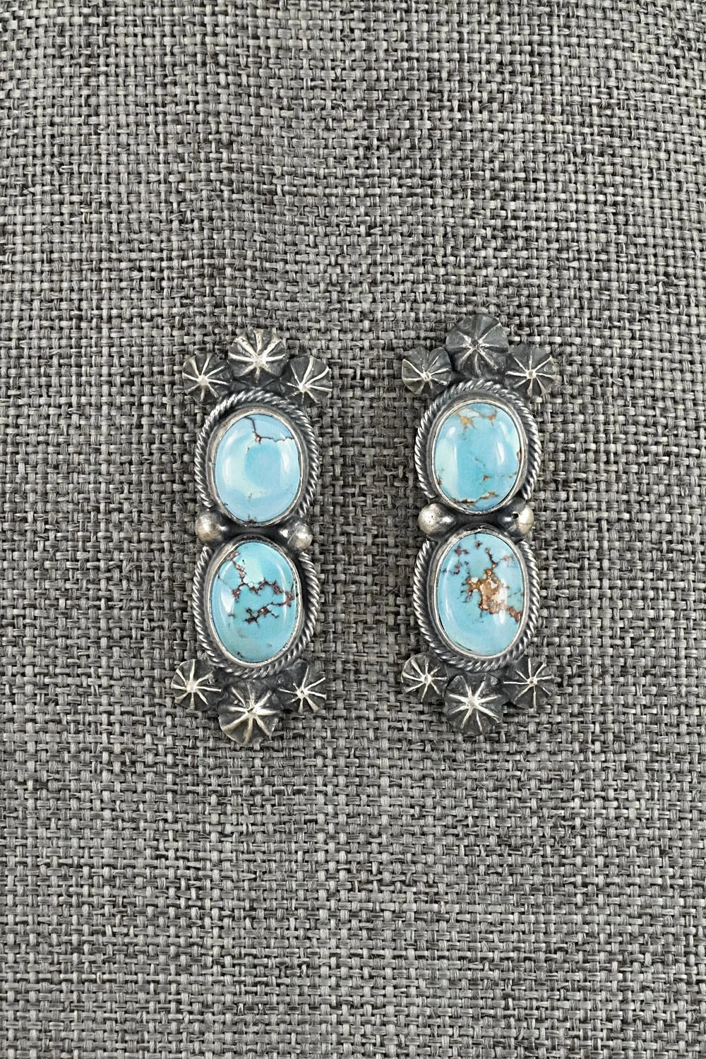 Turquoise & Sterling Silver Squash Blossom Set - Darrin Livingston