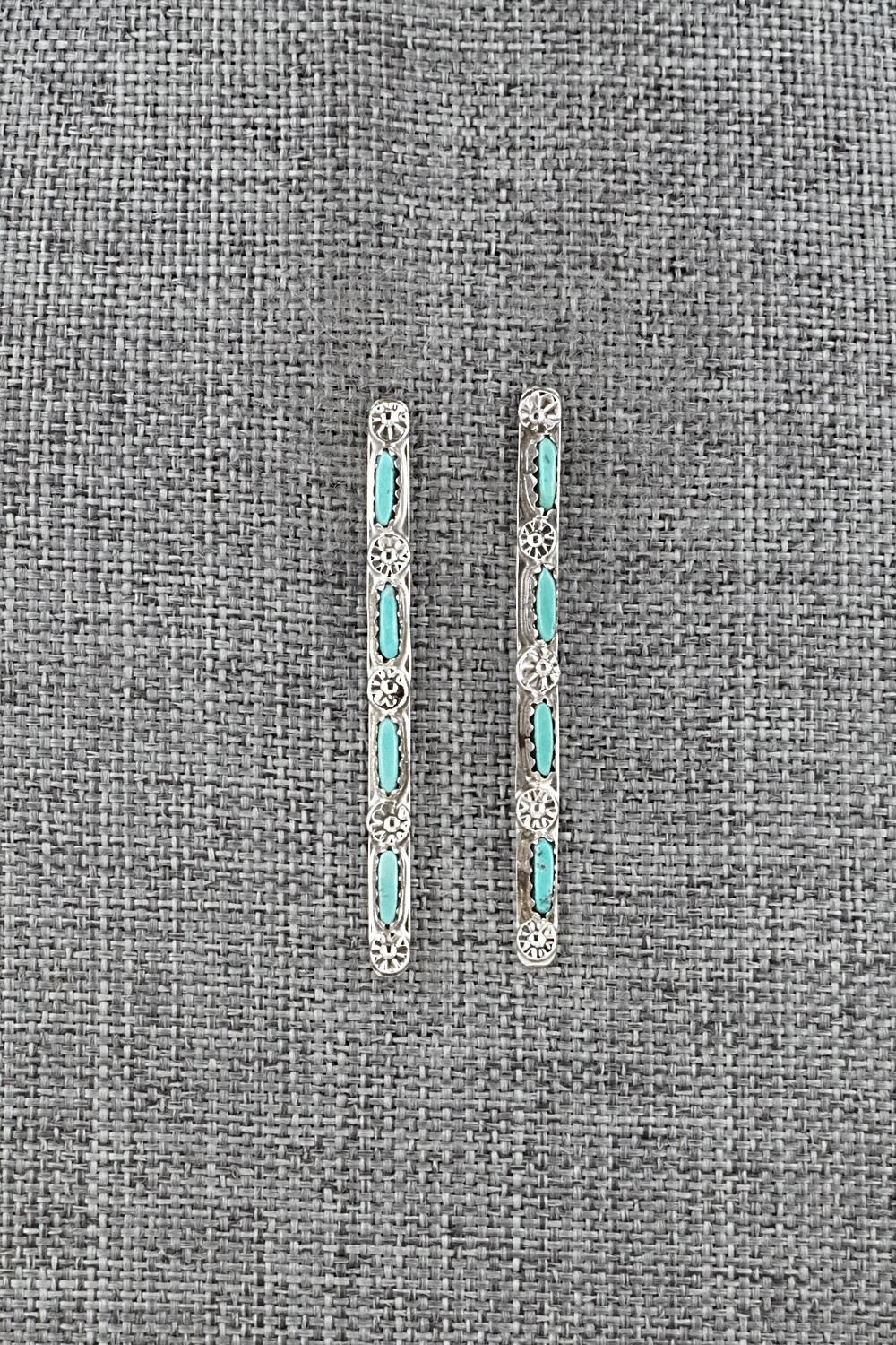 Turquoise & Sterling Silver Earrings - Murray Hannaweeka