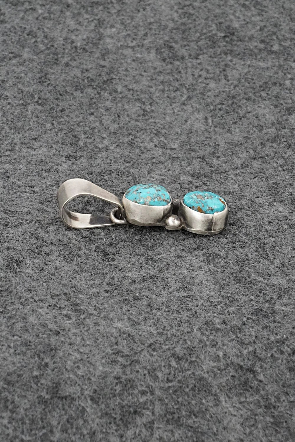 Turquoise & Sterling Silver Pendant - Darrin Livingston