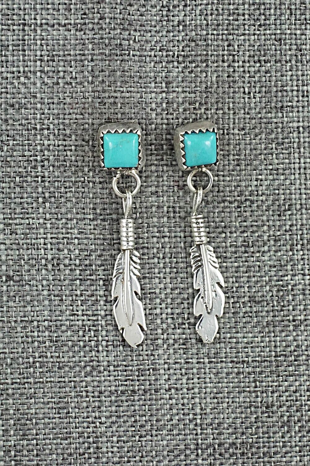 Turquoise & Sterling Silver Earrings - Jerold Joe