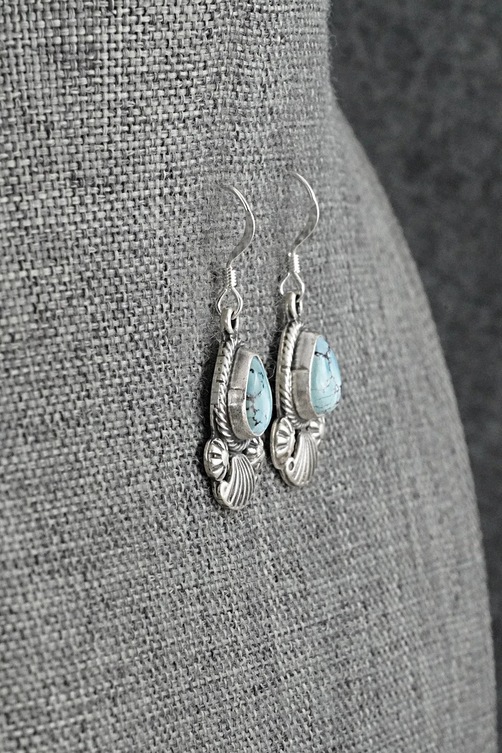 Turquoise & Sterling Silver Earrings - Verley Betone