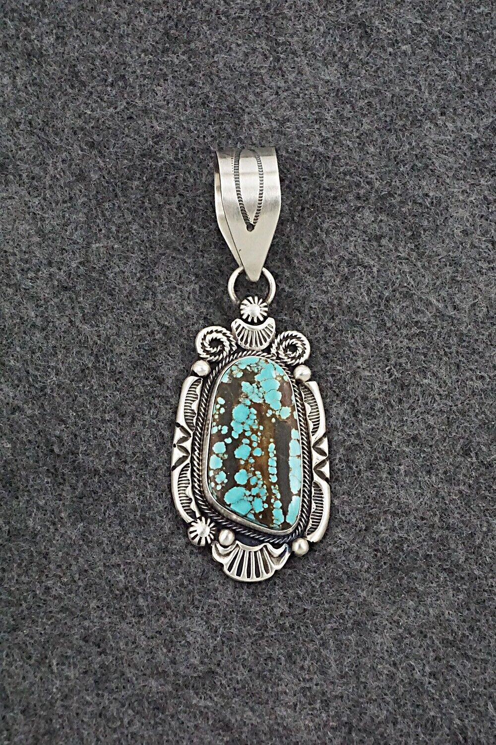 Turquoise & Sterling Silver Pendant - Jackson Hoskie